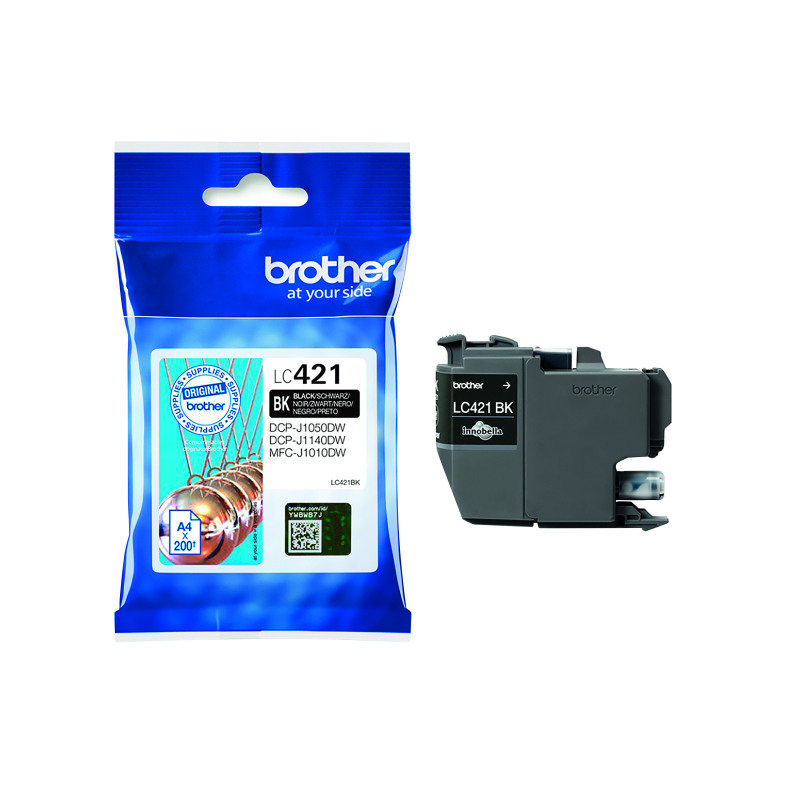 Brother+LC421BK+Inkjet+Cartridge+Black+LC421BK