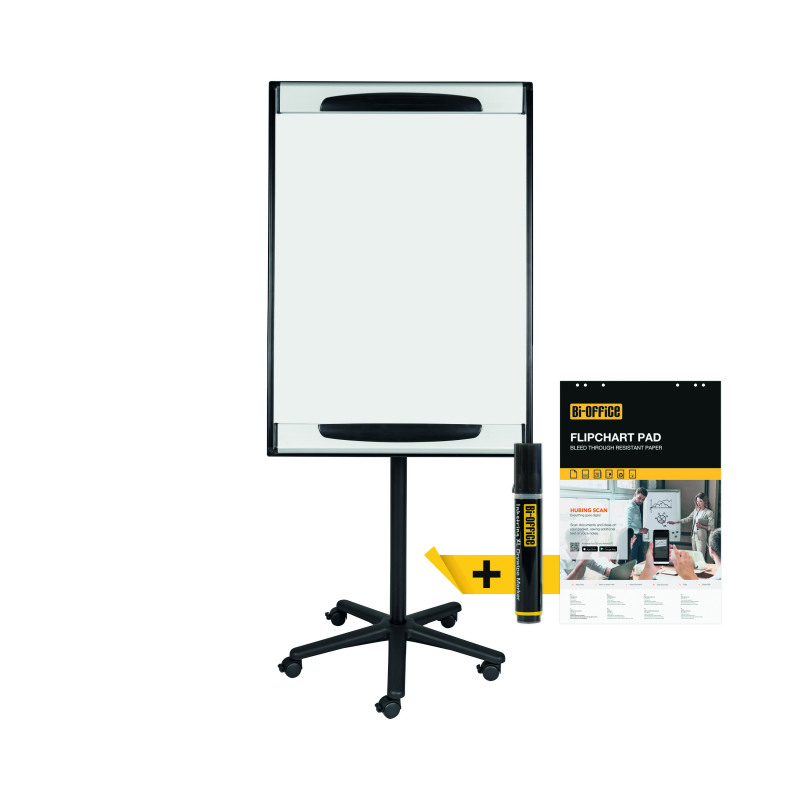 Bi-Office+Mobile+Magnetic+Flipchart+Easel+700x1000mm+EA48061823