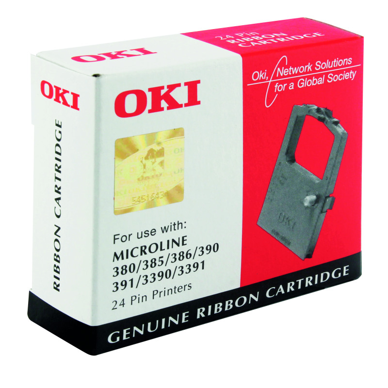 Oki+Microline+390%2F391+Fabric+Ribbon+Black+09002309
