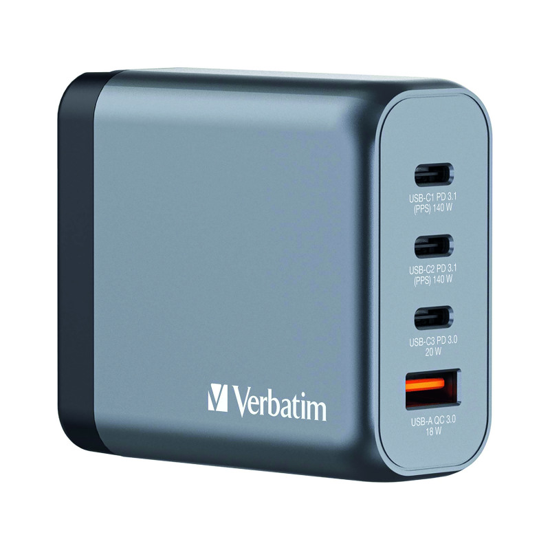 Verbatim+GNC-140+GaN+140W+4+Port+Charger+32203