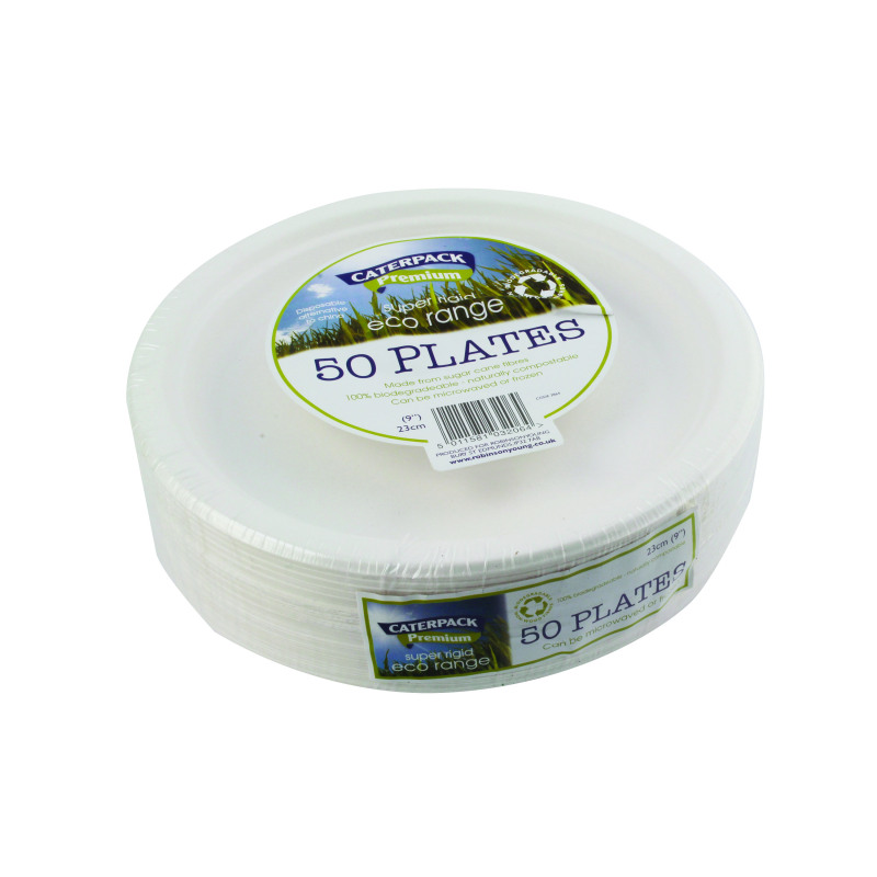 Super+Rigid+9+Inch+Biodegradable+Plate+%28Pack+of+50%29+3864