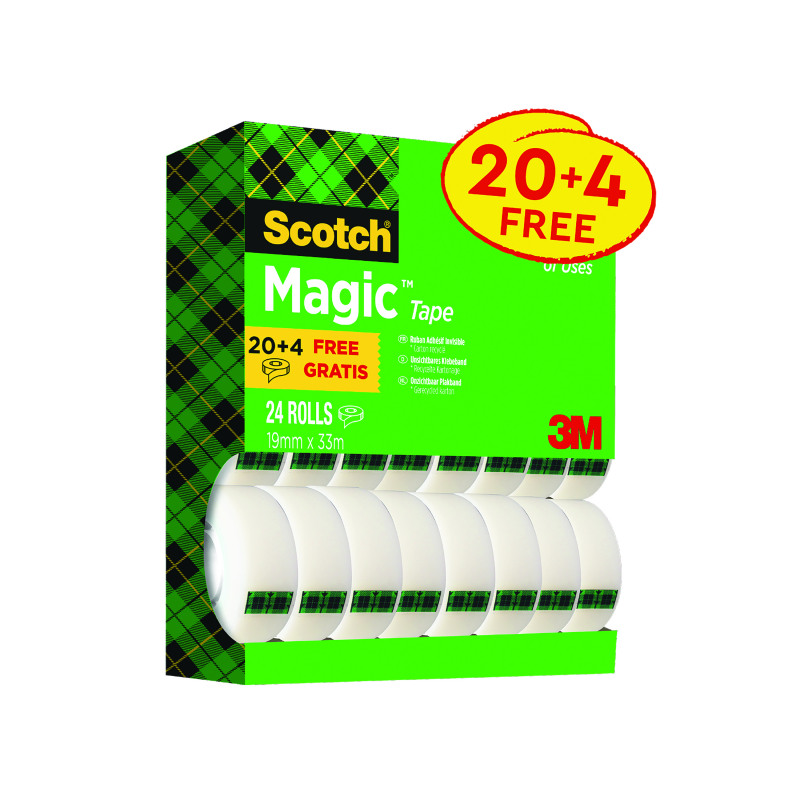 Scotch+Magic+Tape+810+Tower+Pack+19mm+x+33m+%2824+Pack%29+XA004815701