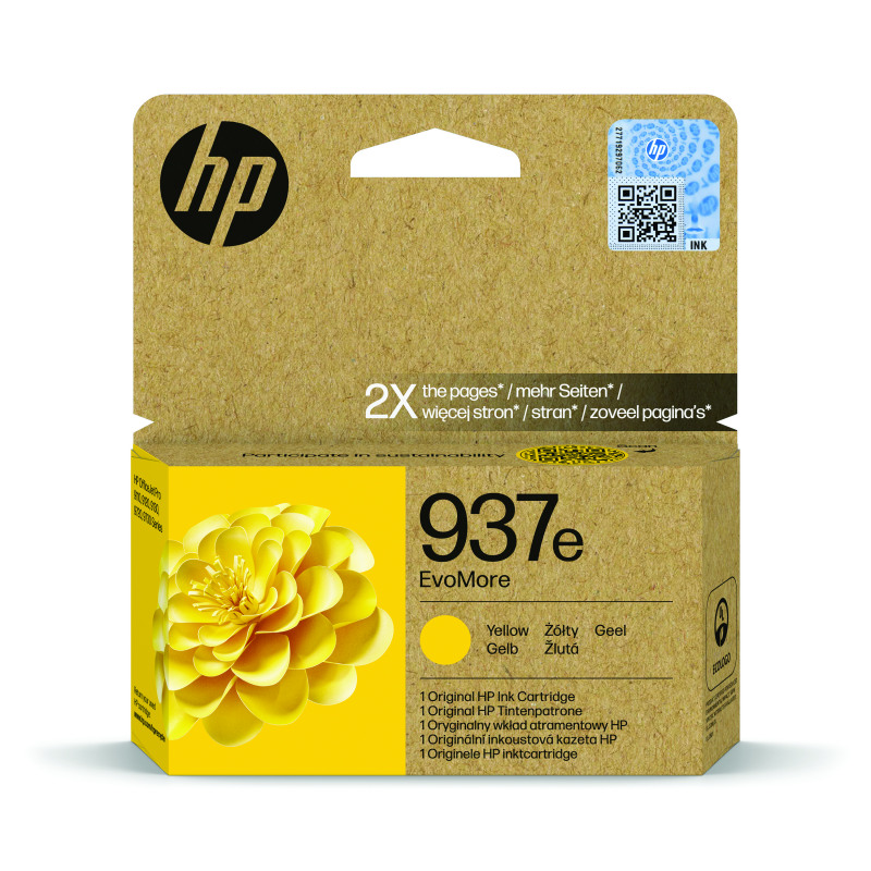 HP+937E+EvoMore+Original+Ink+Cartridge+High+Yield+Yellow+4S6W8NE