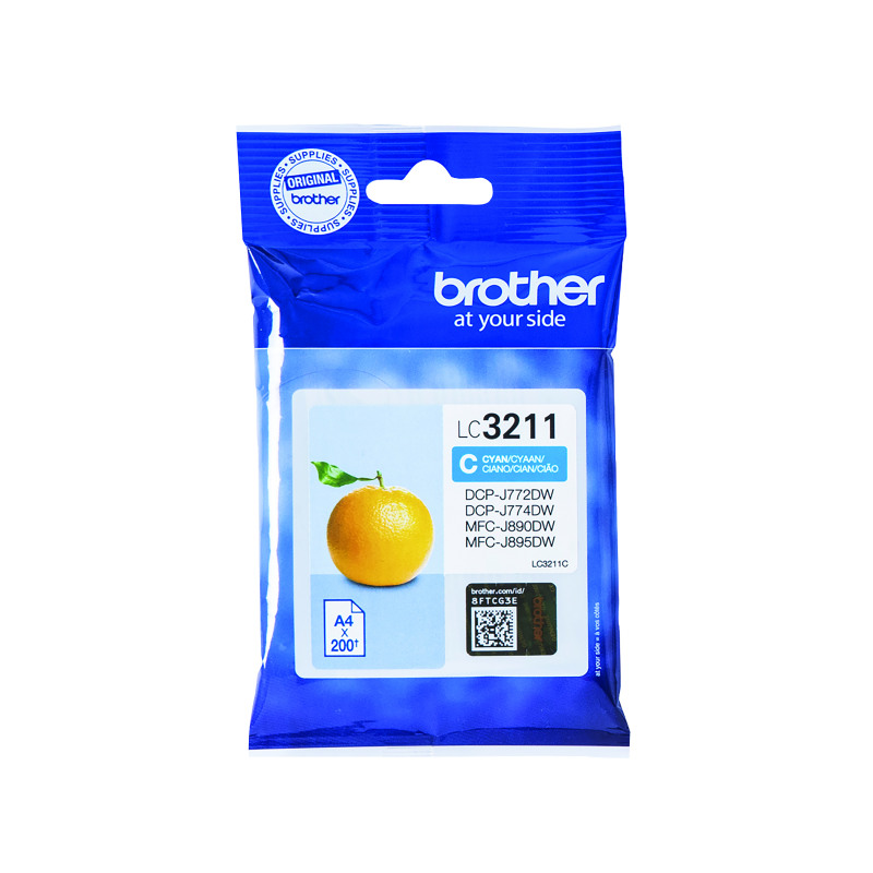 Brother+LC3211C+Inkjet+Cartridge+Cyan+LC3211C