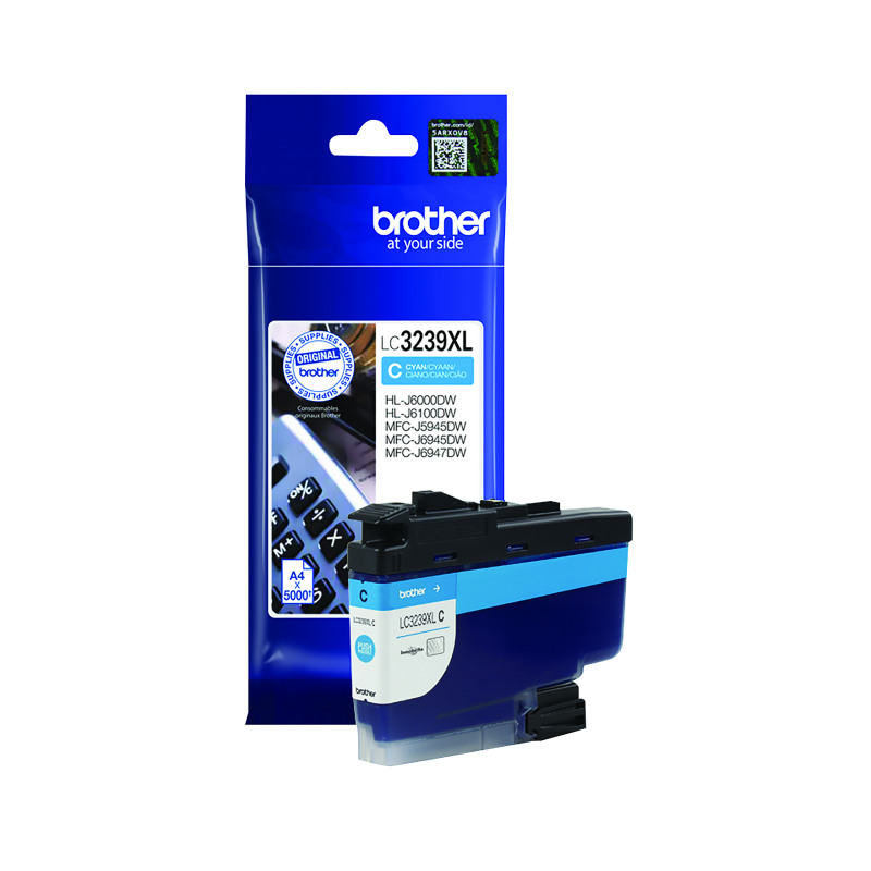 Brother+LC3239XLC+Inkjet+Cartridge+High+Yield+Cyan+LC3239XLC