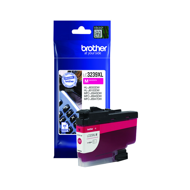 Brother+LC3239XLM+Inkjet+Cartridge+High+Yield+Magenta+LC3239XLM