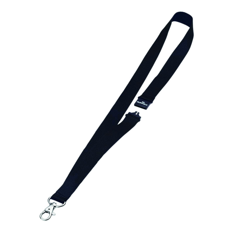 Durable+Soft+Lanyard+with+Clip+and+Safety+Release+Black+%28Pack+of+10%29+8137%2F01