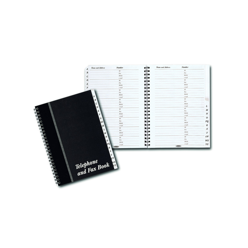 Concord+Wirebound+Telephone+and+Fax+Index+Book+A5+87110%2FCD10