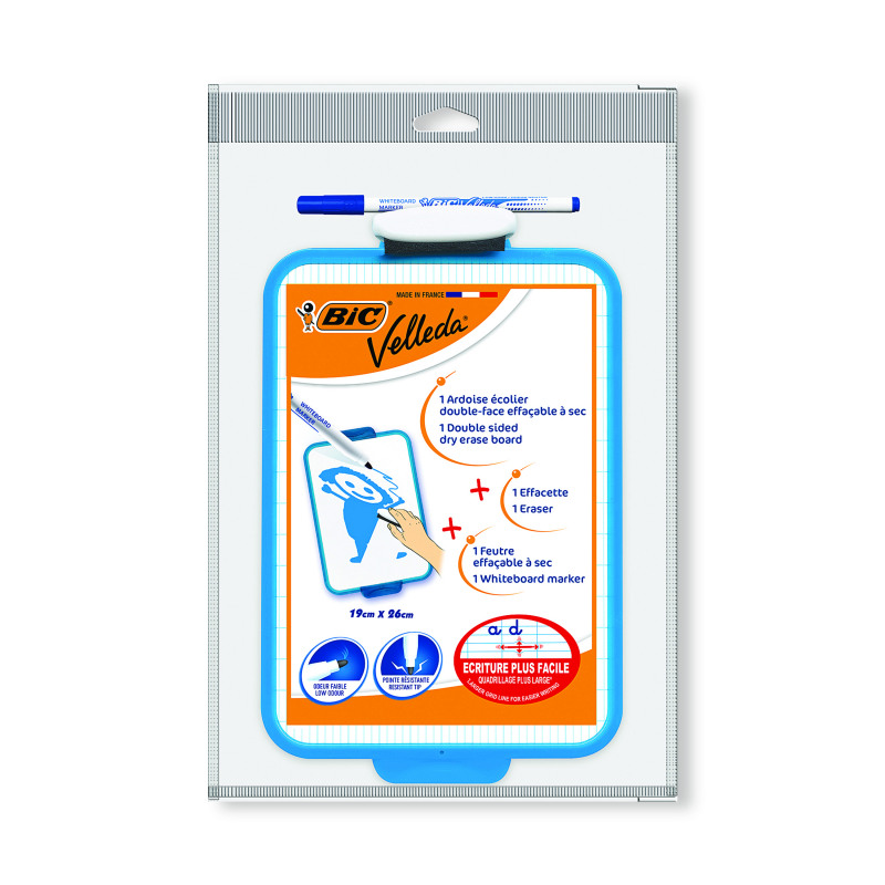 Bic+Velleda+Drywipe+Board+190x260mm+Blue+841360