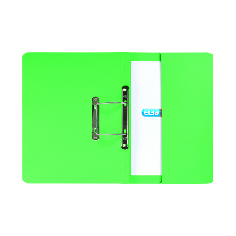 Elba+Spring+Pocket+File+Mediumweight+Foolscap+Green+%28Pack+of+25%29+100090147