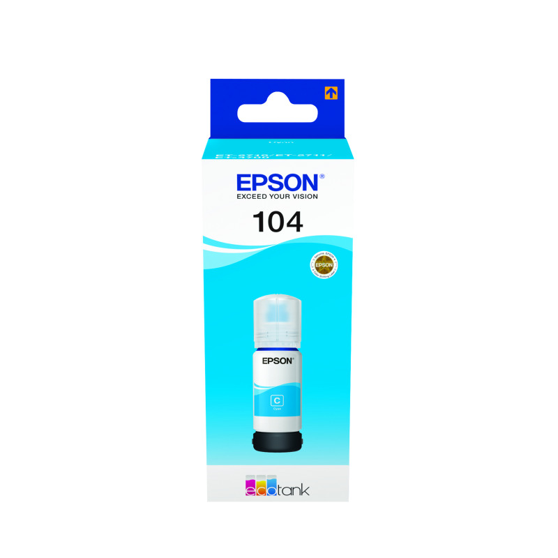 Epson+104+EcoTank+Ink+Bottle+Cyan+C13T00P240