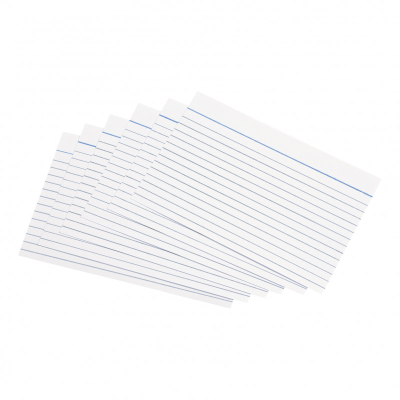 5+Star+Office+Record+Cards+Ruled+Both+Sides+6x4in+152x102mm+White+%28Pack+of+100%29