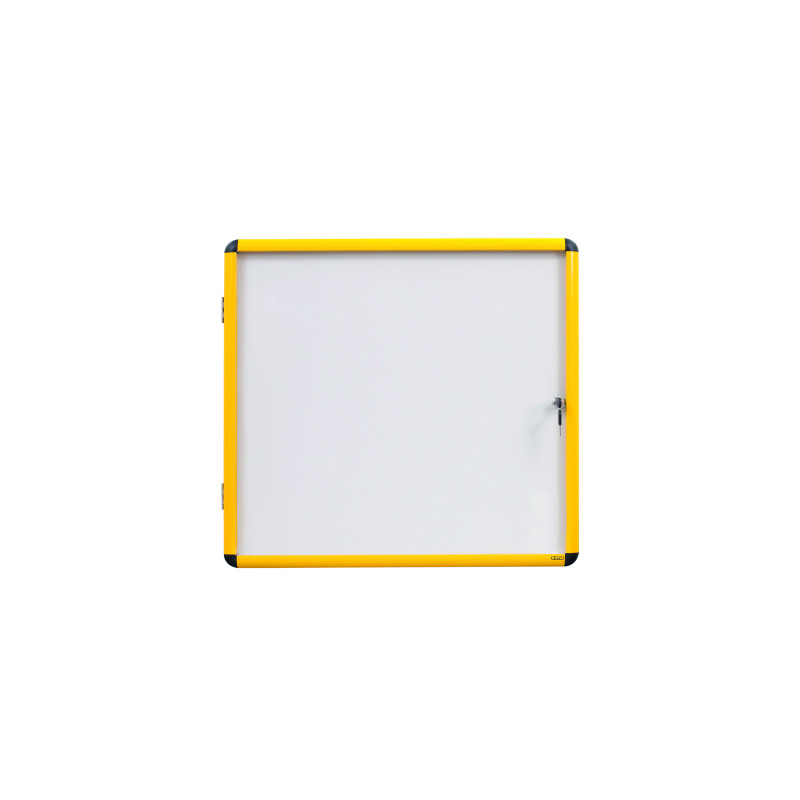 Bi-Office+Ultrabrite+Magnetic+Display+Case+Acrylic+Yellow+Aluminium+Frame+9xA4+VT6301601511