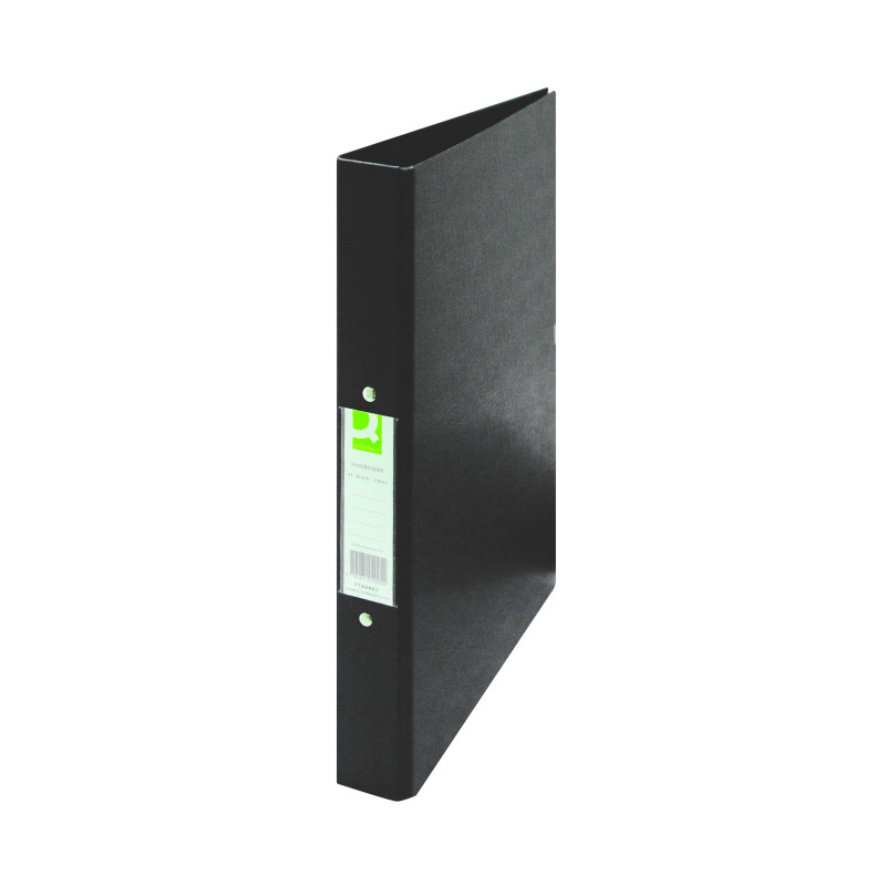 Q-Connect+25mm+2+Ring+Binder+Polypropylene+A4+Black+%28Pack+of+10%29+KF02005
