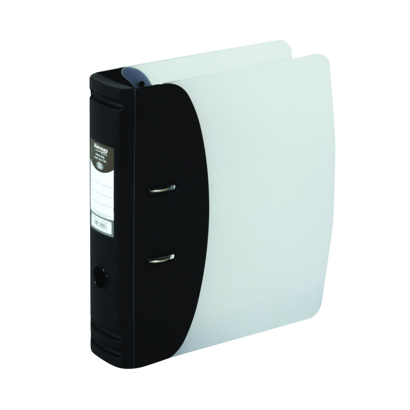 Hermes+Lever+Arch+File+Heavy+Duty+A4+78mm+Capacity+Black+832001