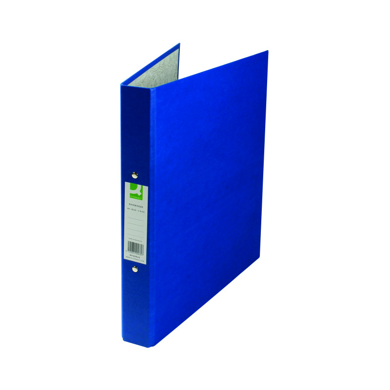 Q-Connect+2+Ring+25mm+Paper+Over+Board+Blue+A4+Binder+%2810+Pack%29+KF20035