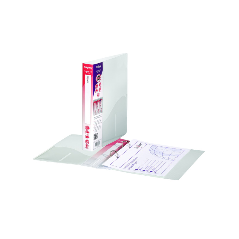 Snopake+2+Ring+Binder+15mm+A5+Clear+%28Pack+of+10%29+10108