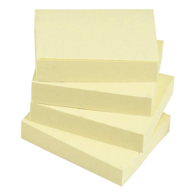 5+Star+Sticky+Notes+Repositionable+Yellow+38x51mm+%28Pack+of+12%29+552250