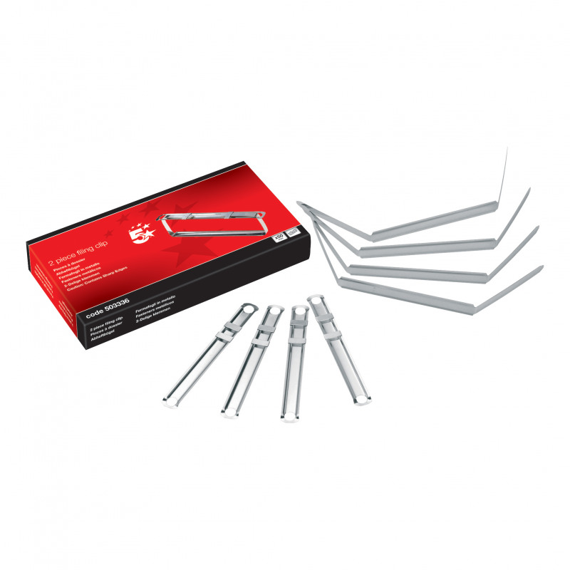 5+Star+Office+2Piece+Filing+Clip+Capacity+51mm+Metal+%28Pack+of+50%29