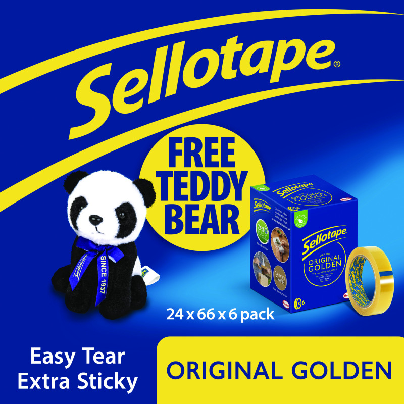 Sellotape+Original+Golden+Tape+24mmx66m+%28Pack+of+6%29+1443306