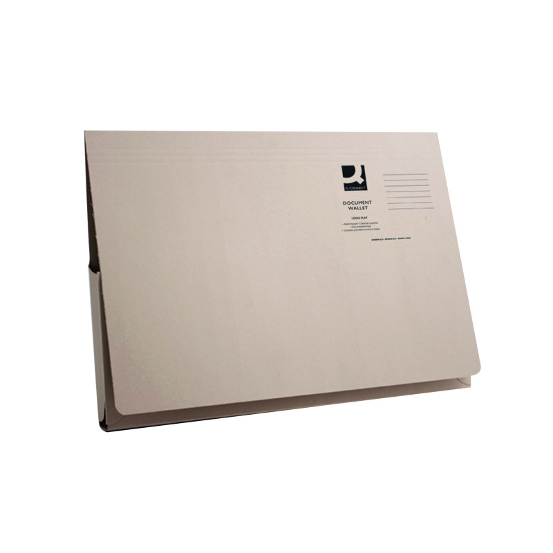 Q-Connect+Long+Flap+Document+Wallet+Foolscap+Buff+%28Pack+of+50%29+KF03930