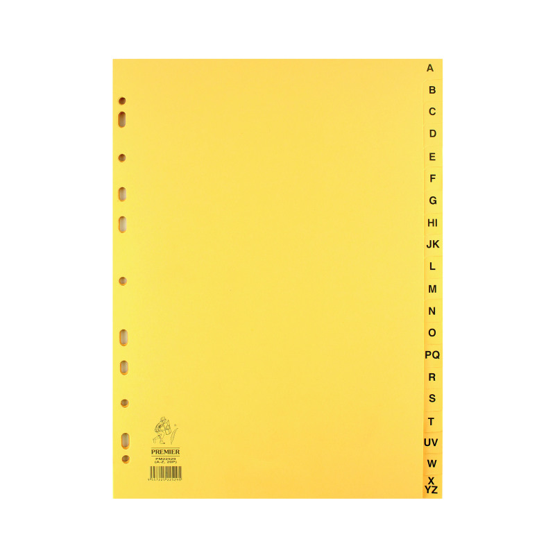 Buff+A4+20-Part+A-Z+Index+For+A4+Ring+Binders+or+Lever+Arch+Files+WX26011
