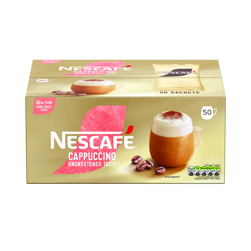 Nescafe+Gold+Cappuccino+Unsweetened+Instant+Coffee+Sachets+%28Pack+of+50%29+12582308