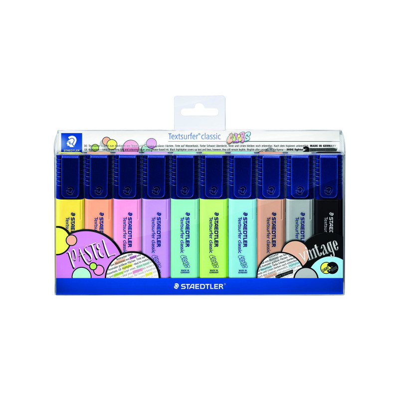Staedtler+Textsurfer+Classic+Highlighters+Assorted+%2810+Pack%29+364+CW10