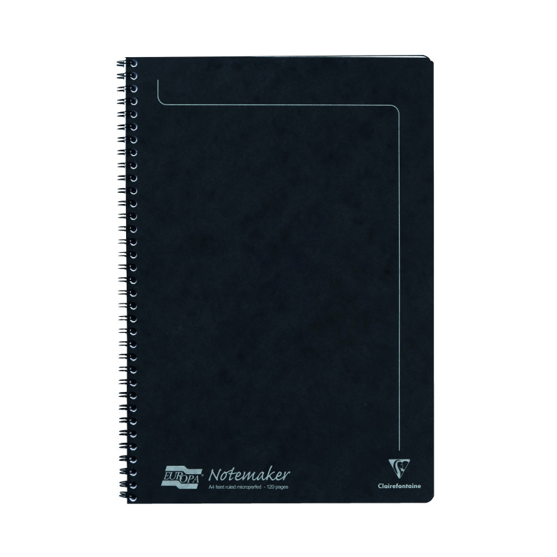 Clairefontaine+Europa+Notemakers+Notebook+A4+Black+%28Pack+of+10%29+4862