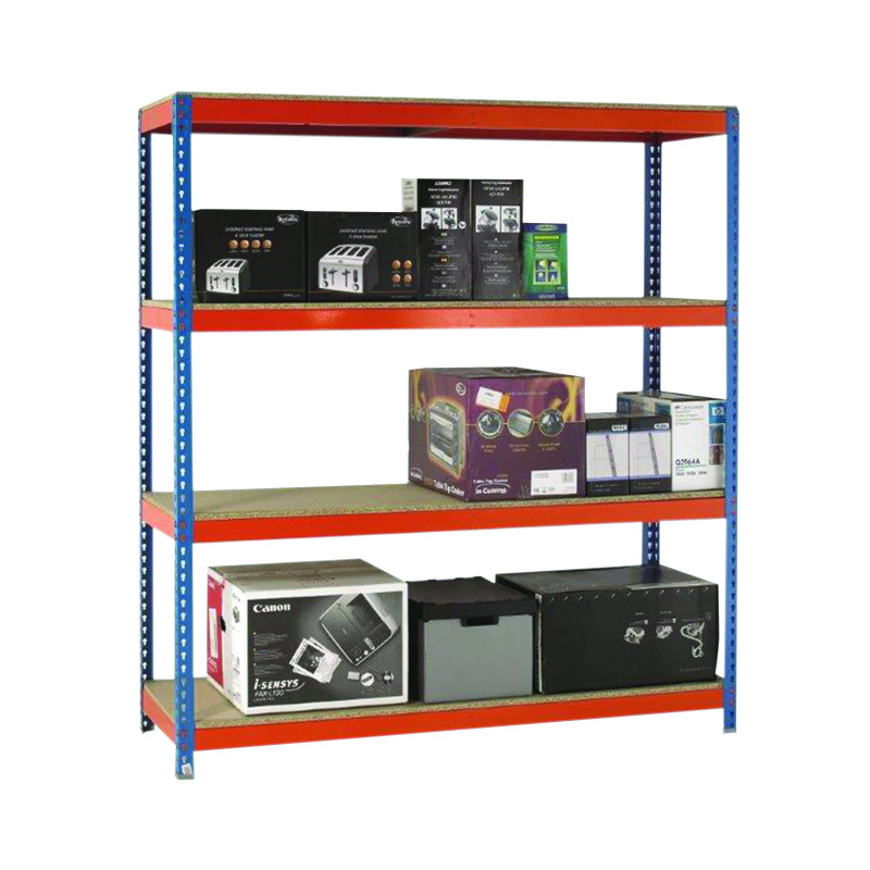 VFM+Orange%2FZinc+Heavy+Duty+Painted+Shelving+Unit+379024