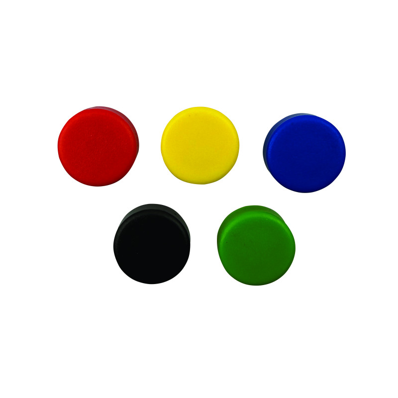 5+Star+Office+Round+Plastic+Covered+Magnets+20mm+Assorted+%28Pack+of+10%29