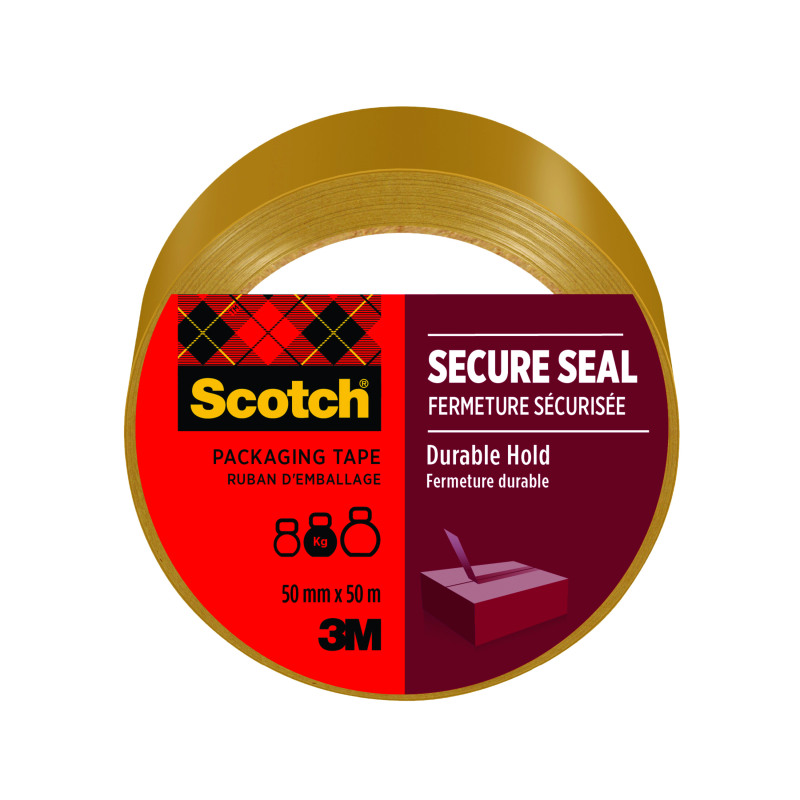 Scotch+Secure+Seal+Packaging+Tape+Brown+50mmx50m+Roll+7100300848