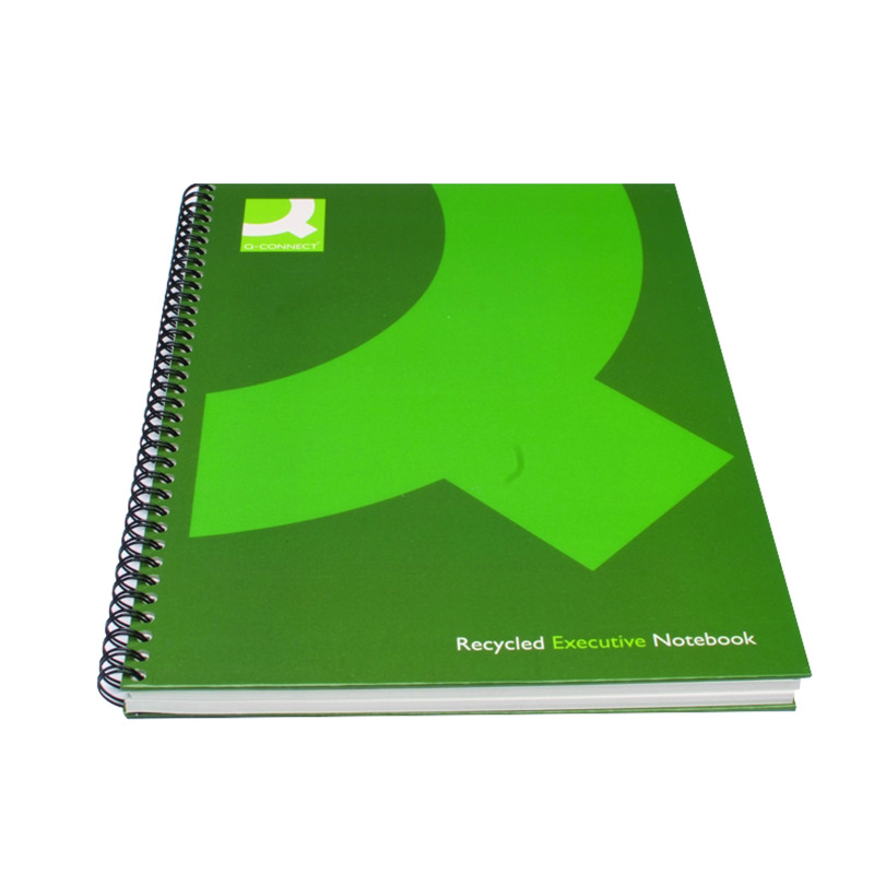 Q-Connect+Recycled+Wirebound+Notebook+A5+Green+%28Pack+of+3%29+KF03732