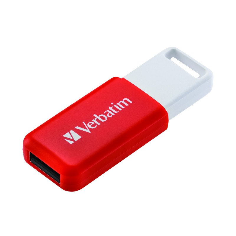 Verbatim+Databar+USB+Drive+USB+2.0+16GB+Red+49453