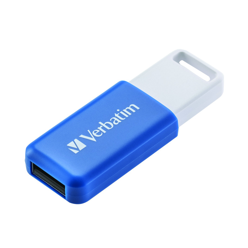 Verbatim+Databar+USB+Drive+USB+2.0+64GB+Blue+49455