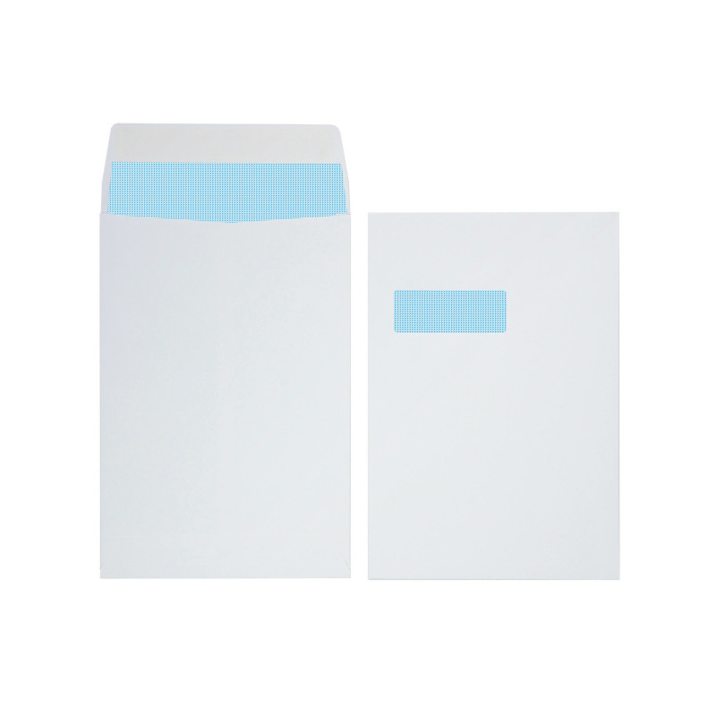 Initiative+Envelope+Gusset+Pocketed+Window+Self+Seal+C4+140gsm+White+%28125+Pack%29
