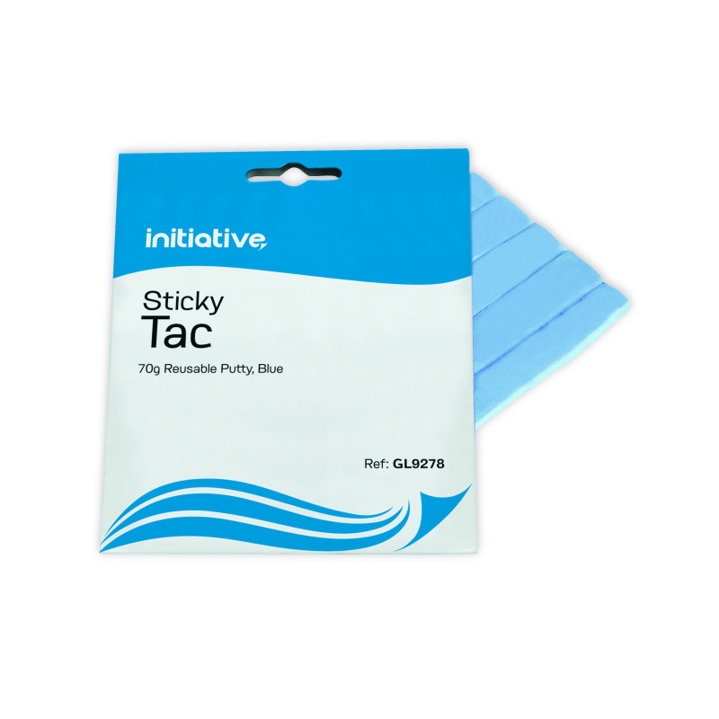 Initiative+Reusable+Sticky+Tac+Scored+Strips+Blue+70gm+%2812+Pack%29