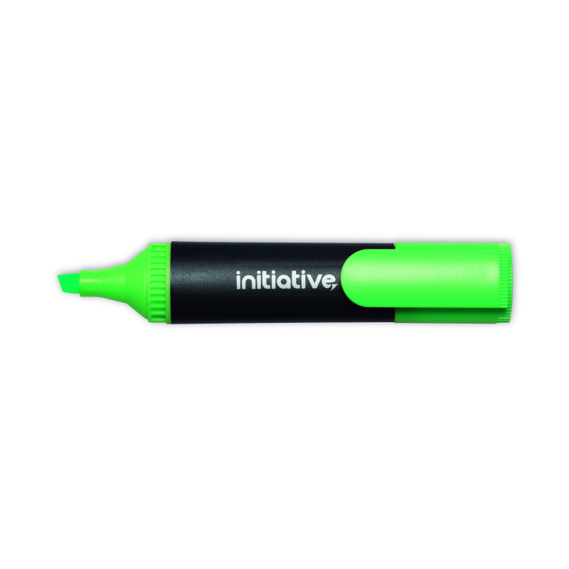Initiative+Water+Based+Highlighters+Wedge+Shaped+Tip+Green+%2810+Pack%29