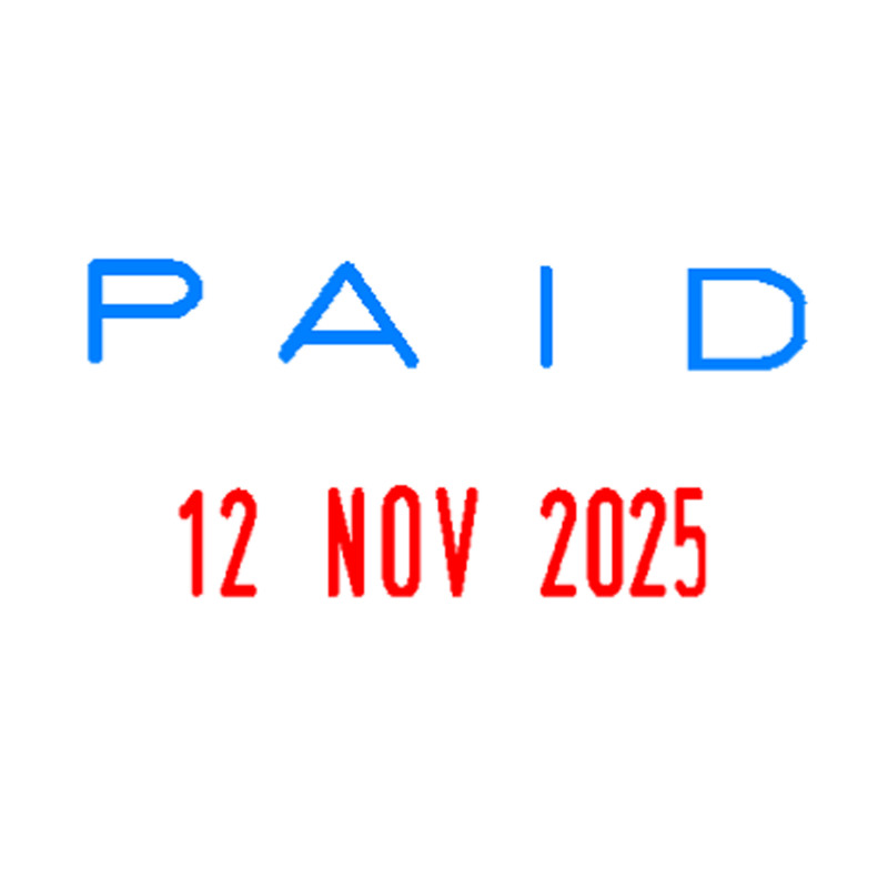 COLOP+Self+Inking+Mini+Text+and+Date+Stamp+PAID+S160L2