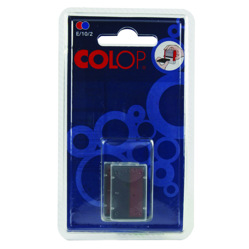 COLOP+E%2F10%2F2+Replacement+Ink+Pad+Blue%2FRed+%28Pack+of+2%29+E%2F10%2F2