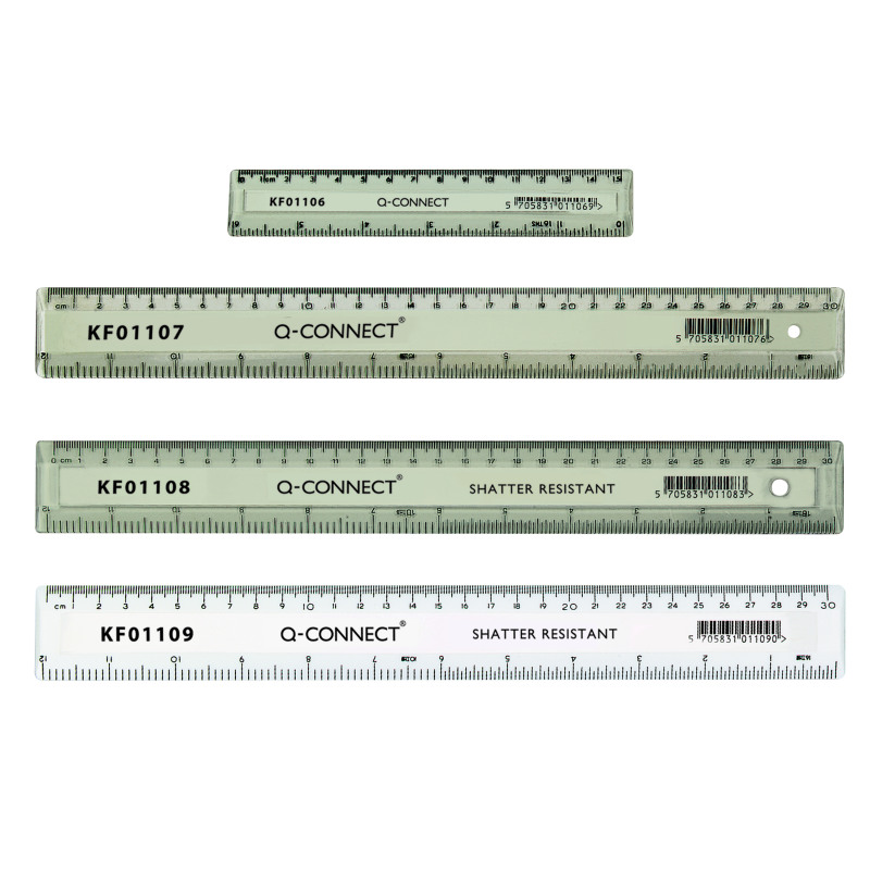 Q-Connect+Metric+and+Imperial+Ruler+Clear+150mm+KF01106