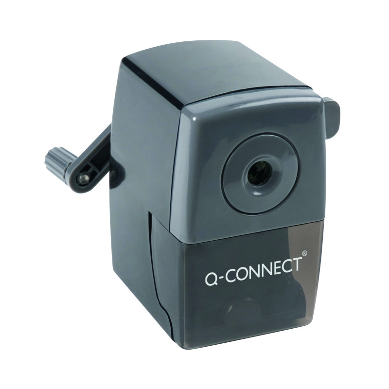 Q-Connect+Desktop+Pencil+Sharpener+Black+%28Autostop+feature+prevents+over+sharpening%29+KF02291