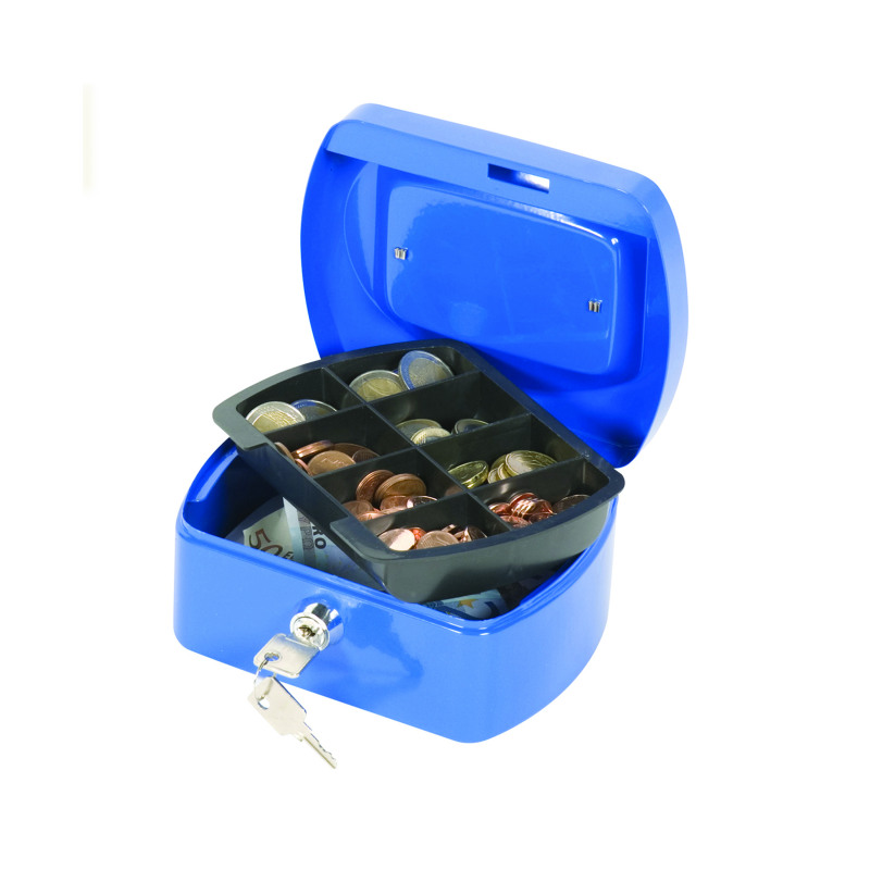 Q-Connect+Cash+Box+6+Inch+Blue+KF02608