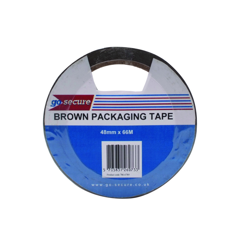 GoSecure+Packaging+Tape+50mmx66m+Brown+%28Pack+of+6%29+PB02296