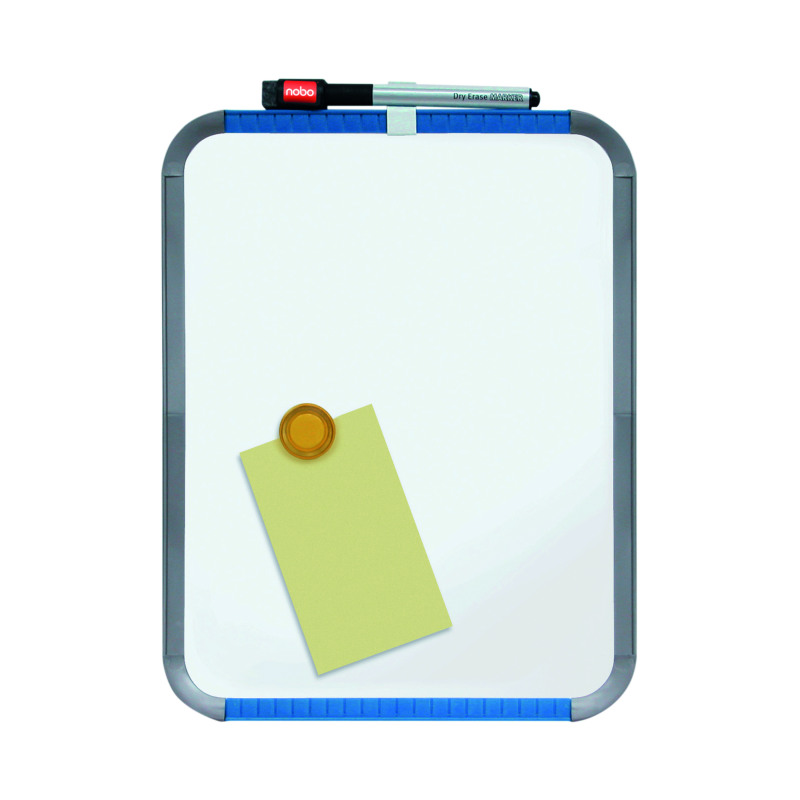 Nobo+Mini+Magnetic+Whiteboard+Slim+Frame+220x280mm+Silver+Trim+QB05142ASTD