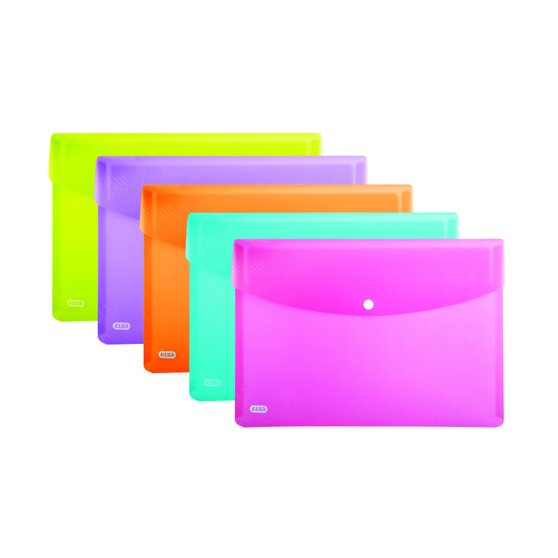 Elba+Snap+Wallet+A4+Assorted+%285+Pack%29+100201306