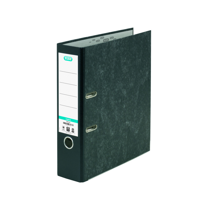Elba+80mm+Lever+Arch+File+A4+Marbled+Black+%2810+Pack%29+100081009