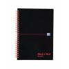 Black n Red A5 Wirebound Hardback Recycled Notebook Ruled Perforated Pack of 5 846350962