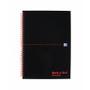 Black n Red A4 Wirebound Hardback Recycled Notebook Ruled Pack of 5 846350972