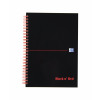 Black n Red A5 Wirebound Hardback Notebook Ruled Perforated Pack of 5 846350112